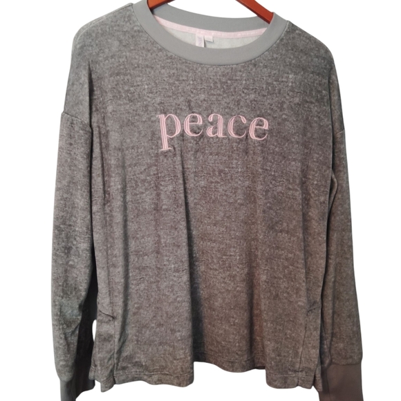 Joyspun Pajama Pant Set "Peace" Size Medium (8-10) - Picture 1 of 12